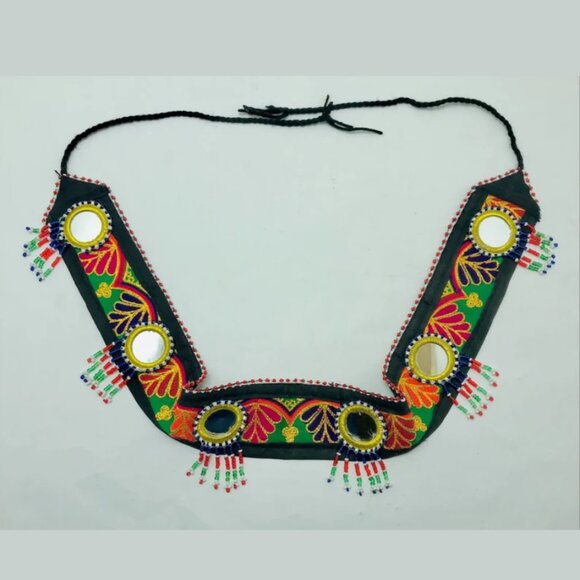 Afghan Embroidered Belt: Handmade Kuchi Tribal Belly Dance Jewelry main image 2